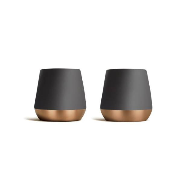 Joey Double Wall Ceramic Mugs 2.3oz - Black