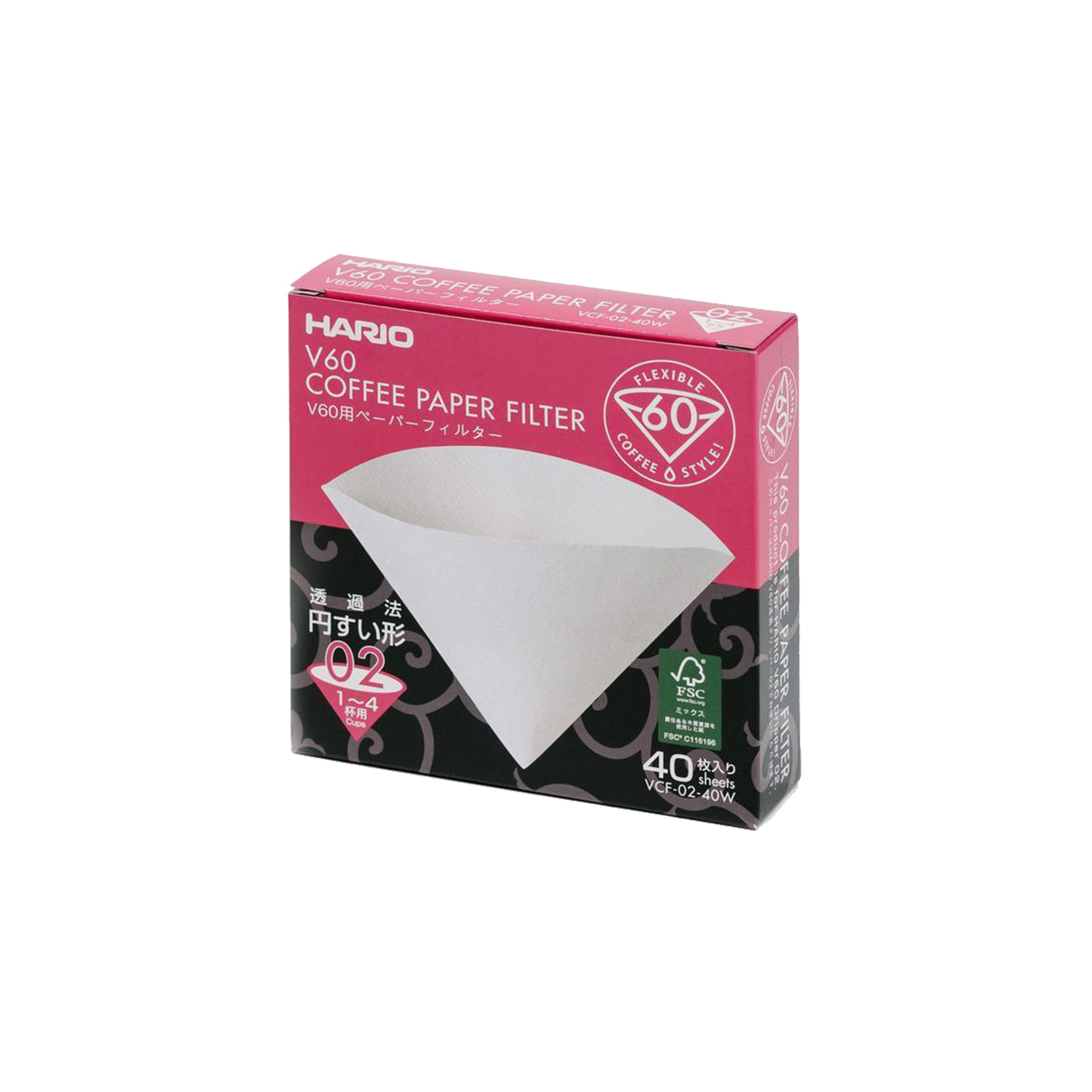 V60 Paper Filters Box 02 40pcs - White