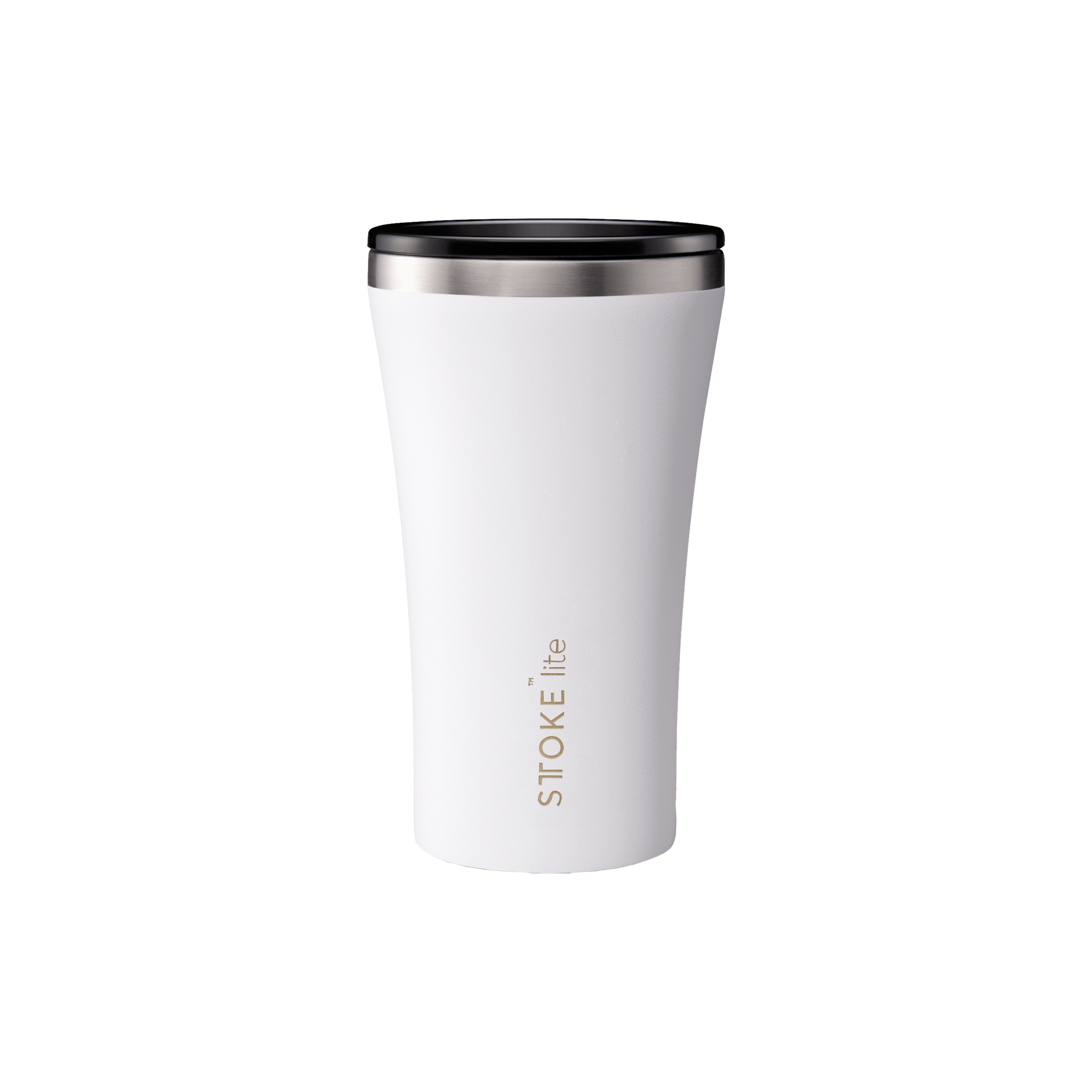 Sttoke 12oz - Frost White & Stainless Steel