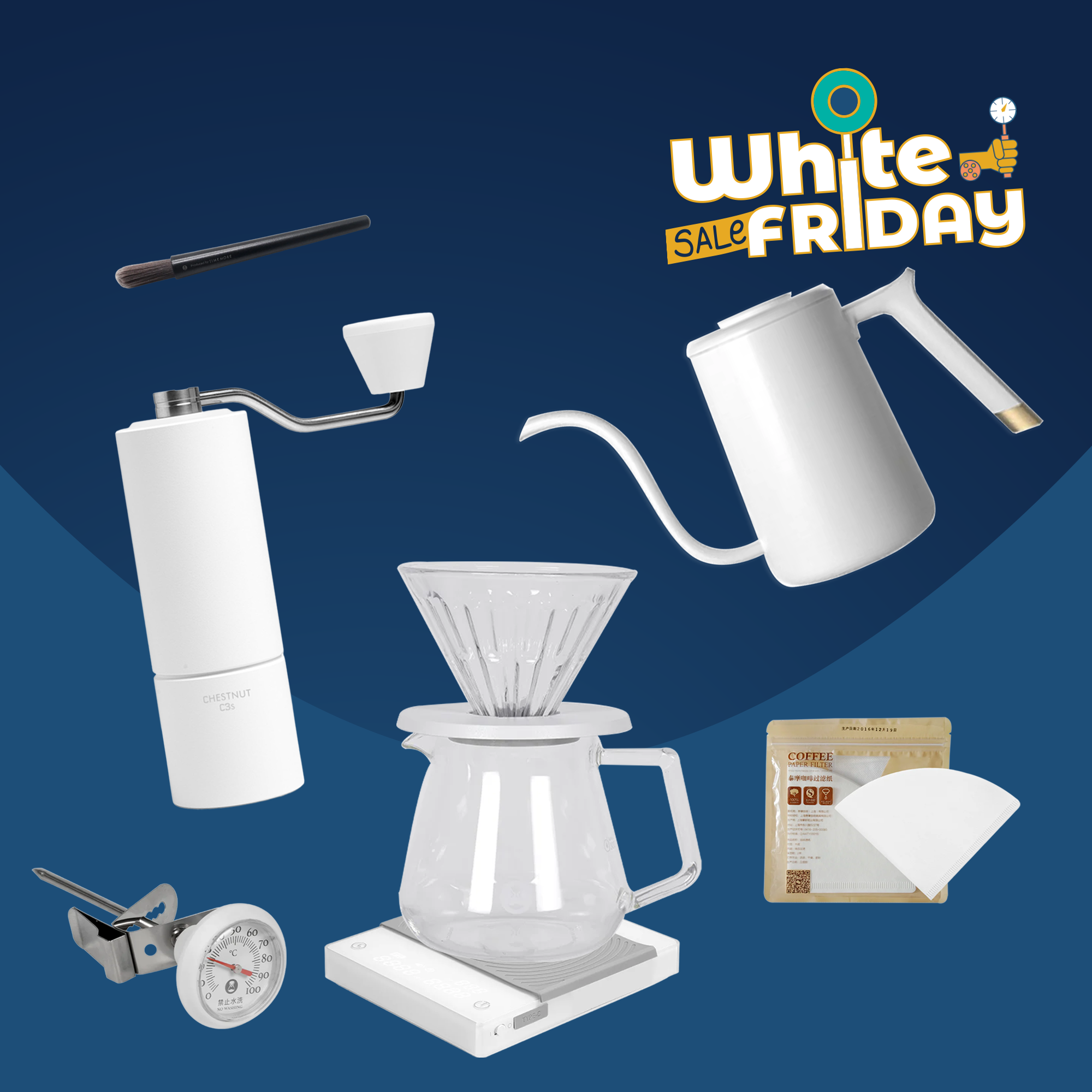 C3S Pour Over Set Package White