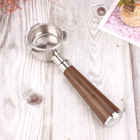 53/54mm Wood Portafilter for Breville with Basket