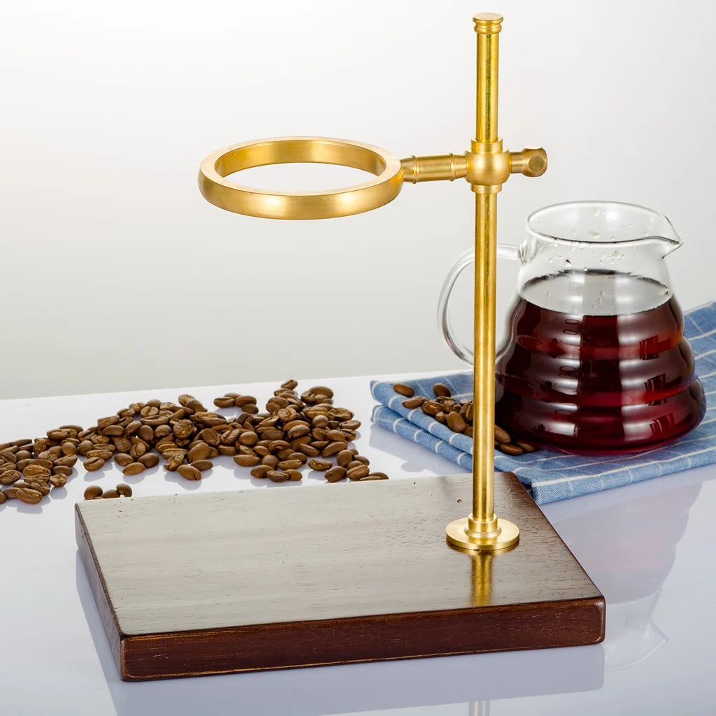 Coffee Brewing Holder with Wood Base