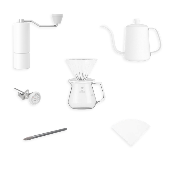 C3 Pour-Over Set with Fish 03 - white