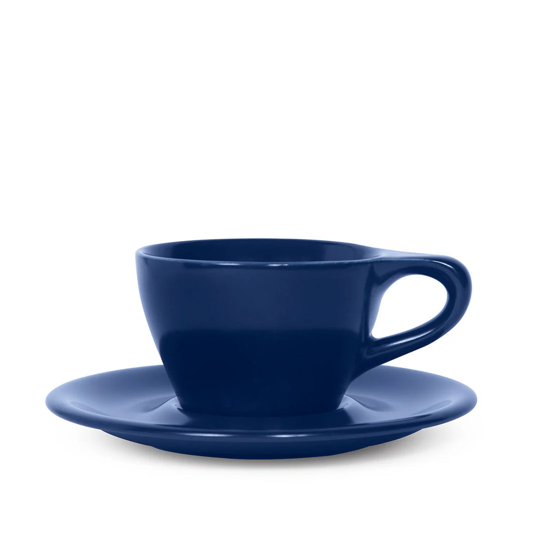 Lino Double Cappuccino Cup & Saucer 180ml - Indigo