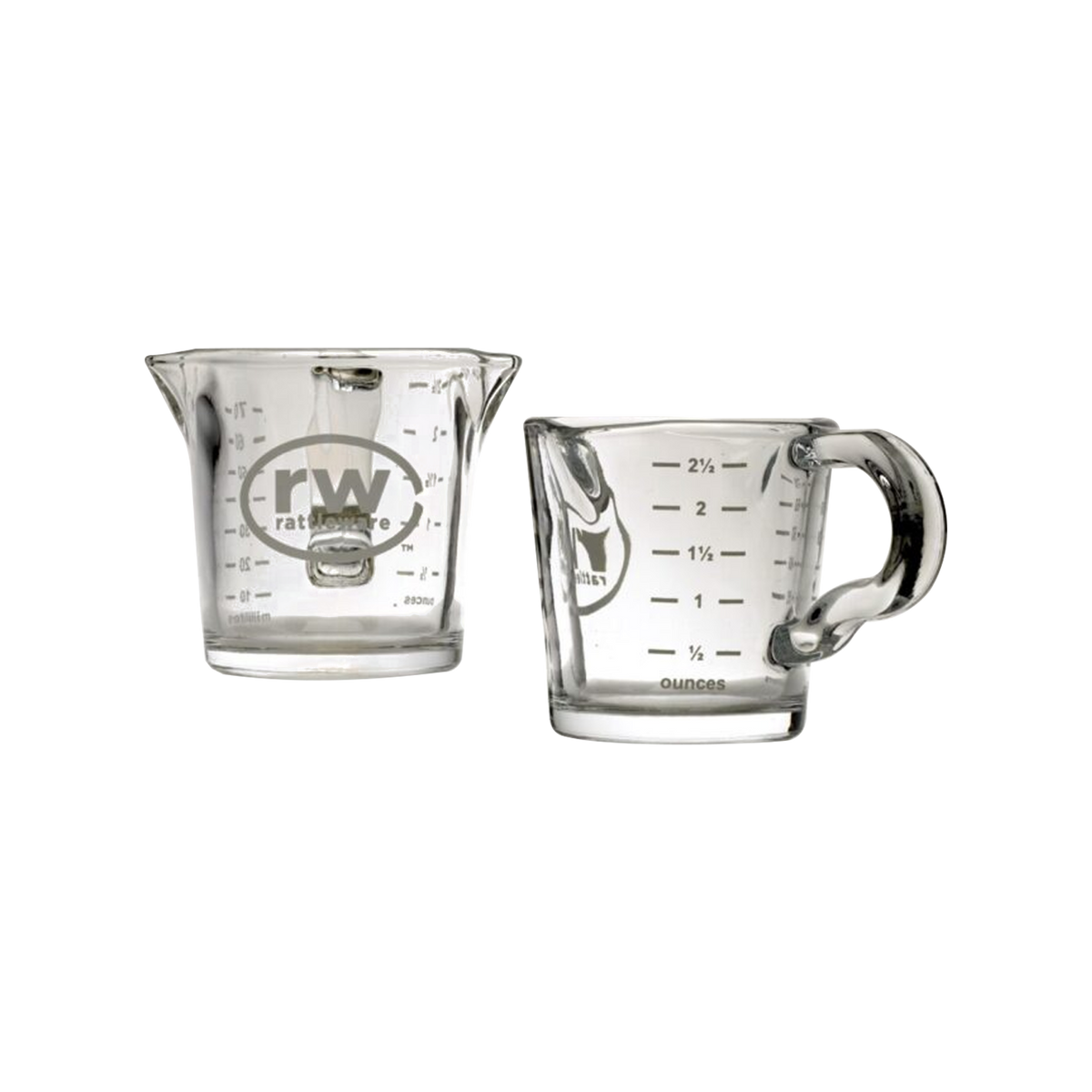 Smiley Pitcher Shot Pitcher, Double Spout 3 oz White Printing Glass