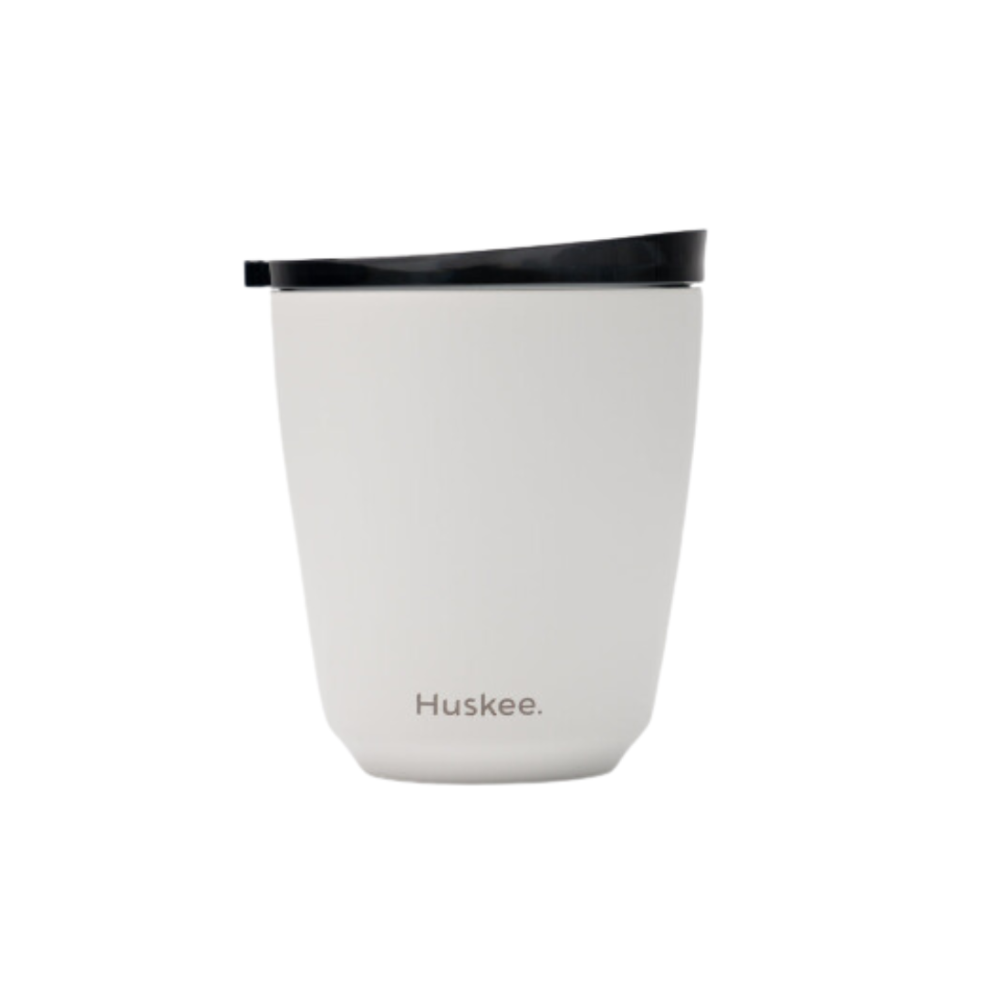 HuskeeSteel 8oz Cup & Lid - White