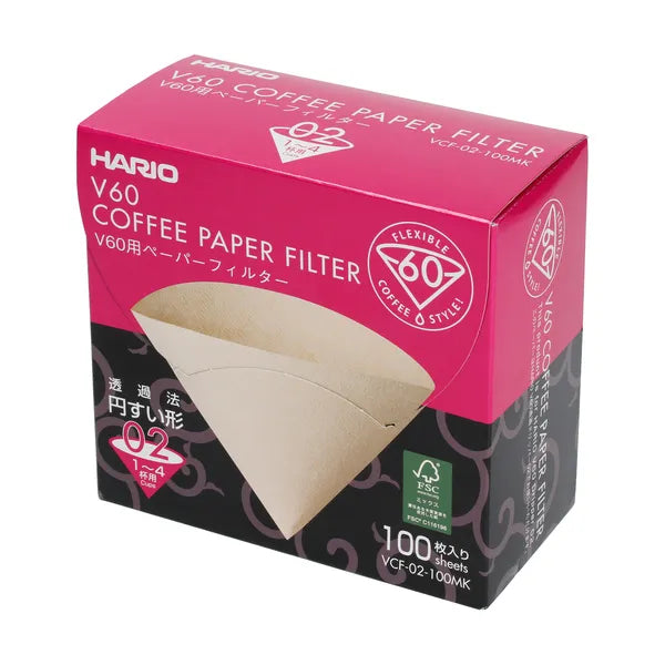 V60 Paper Filters Box 02 100pcs - Natural