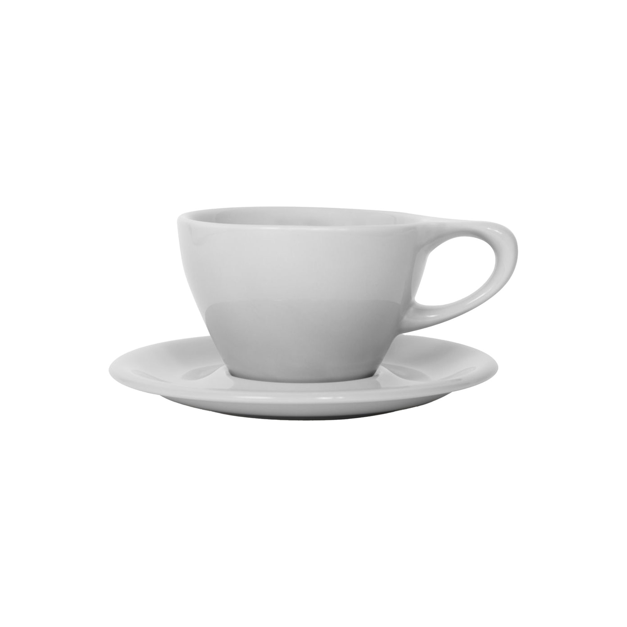 LINO Small Latte Cup & Saucer 8oz - Light Gray