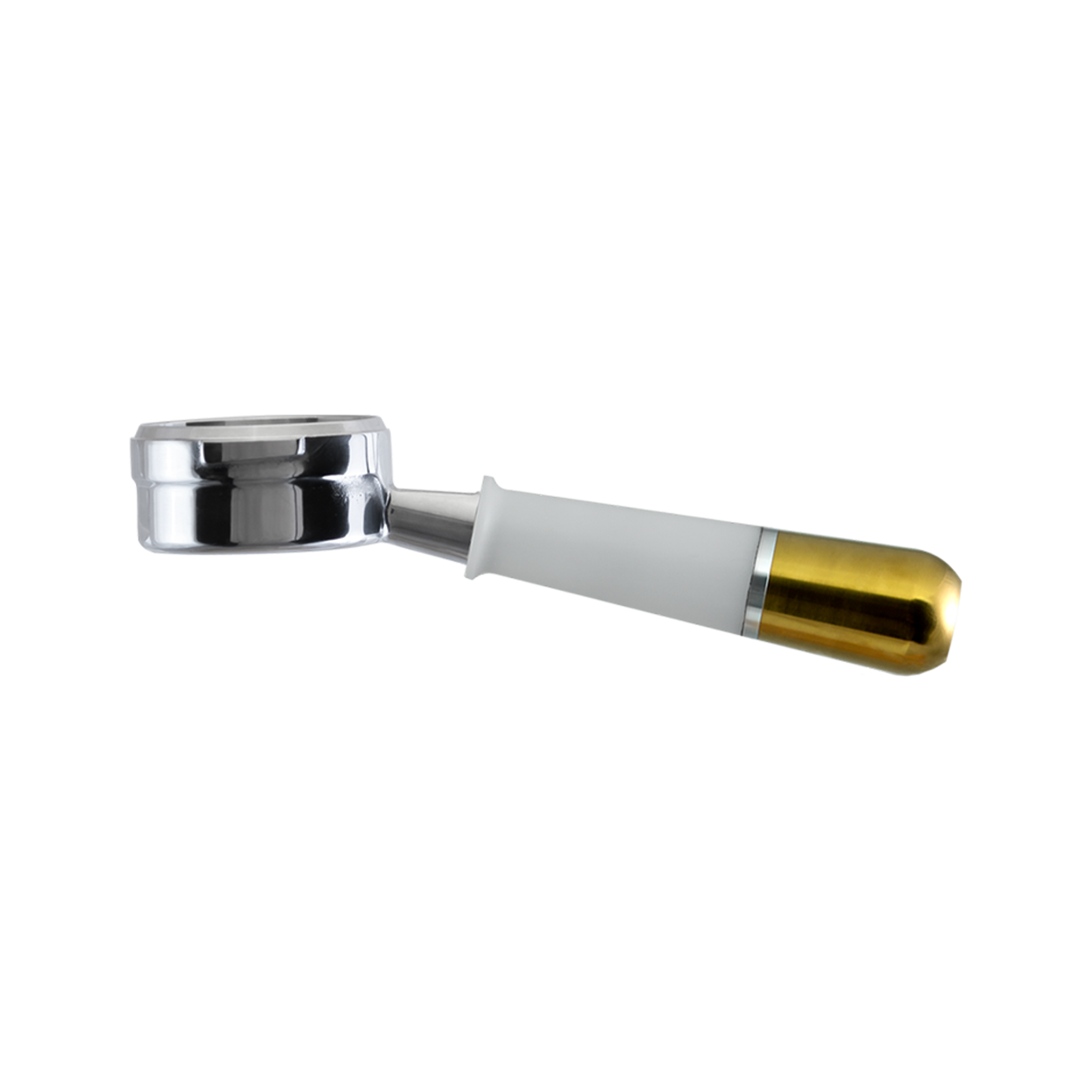 Naked Portafilter 58mm (LM, E61) - White & Gold