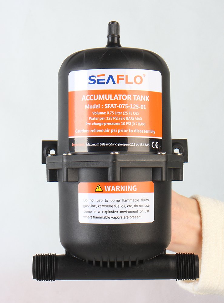 SEAFLO 1.0 Liter Pressurized Accumulator Tank