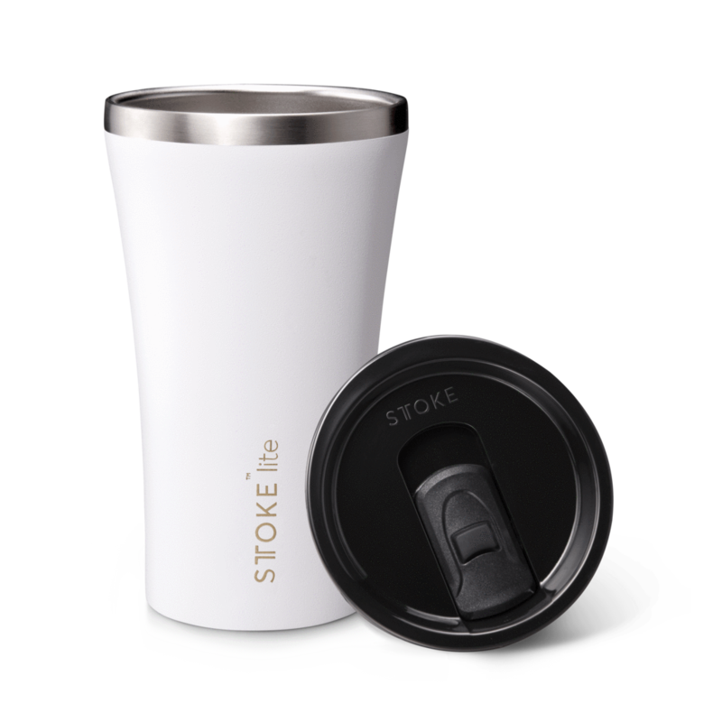 Sttoke 12oz - Frost White & Stainless Steel