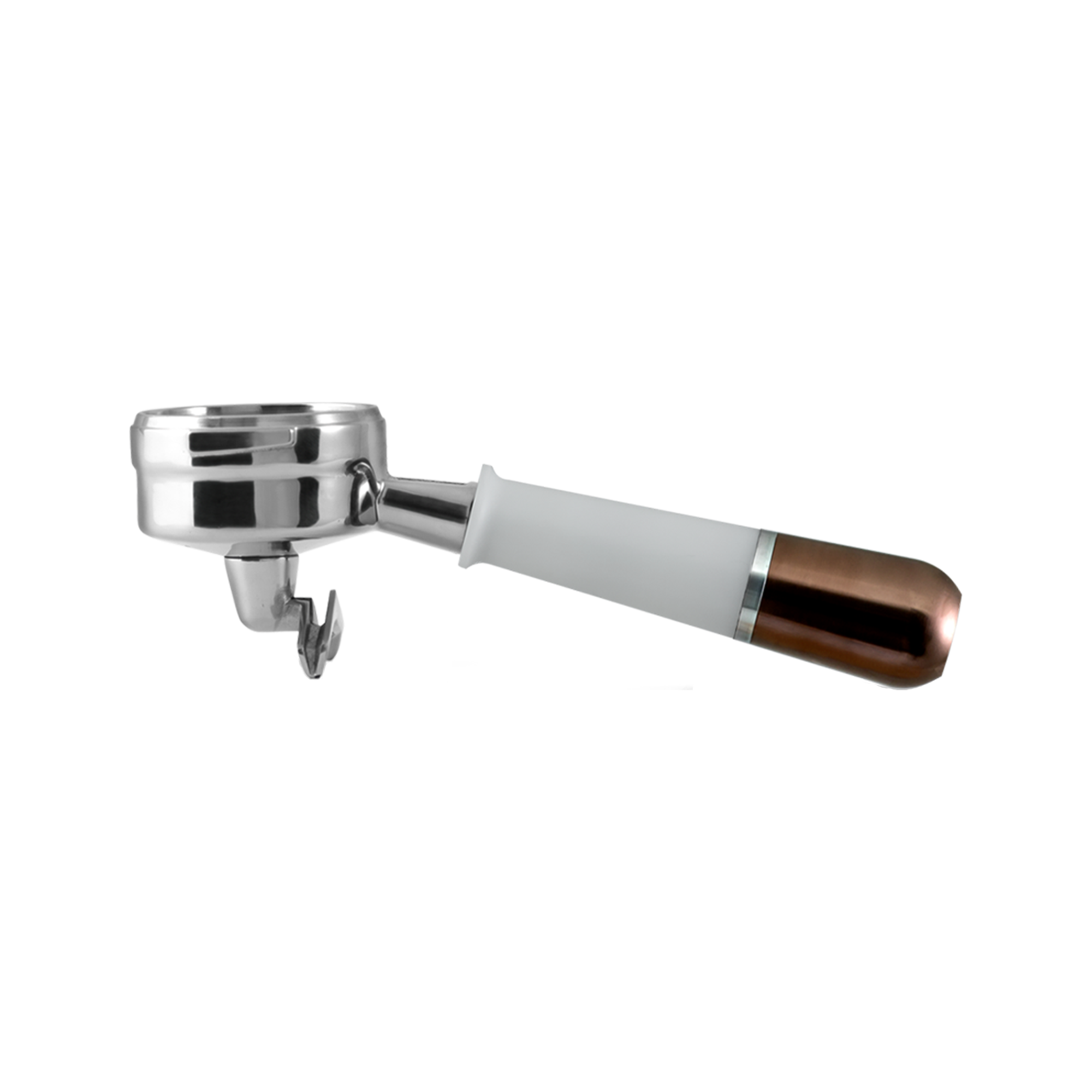 Double Spout Portafilter 54mm (Breville) - White & Bronze