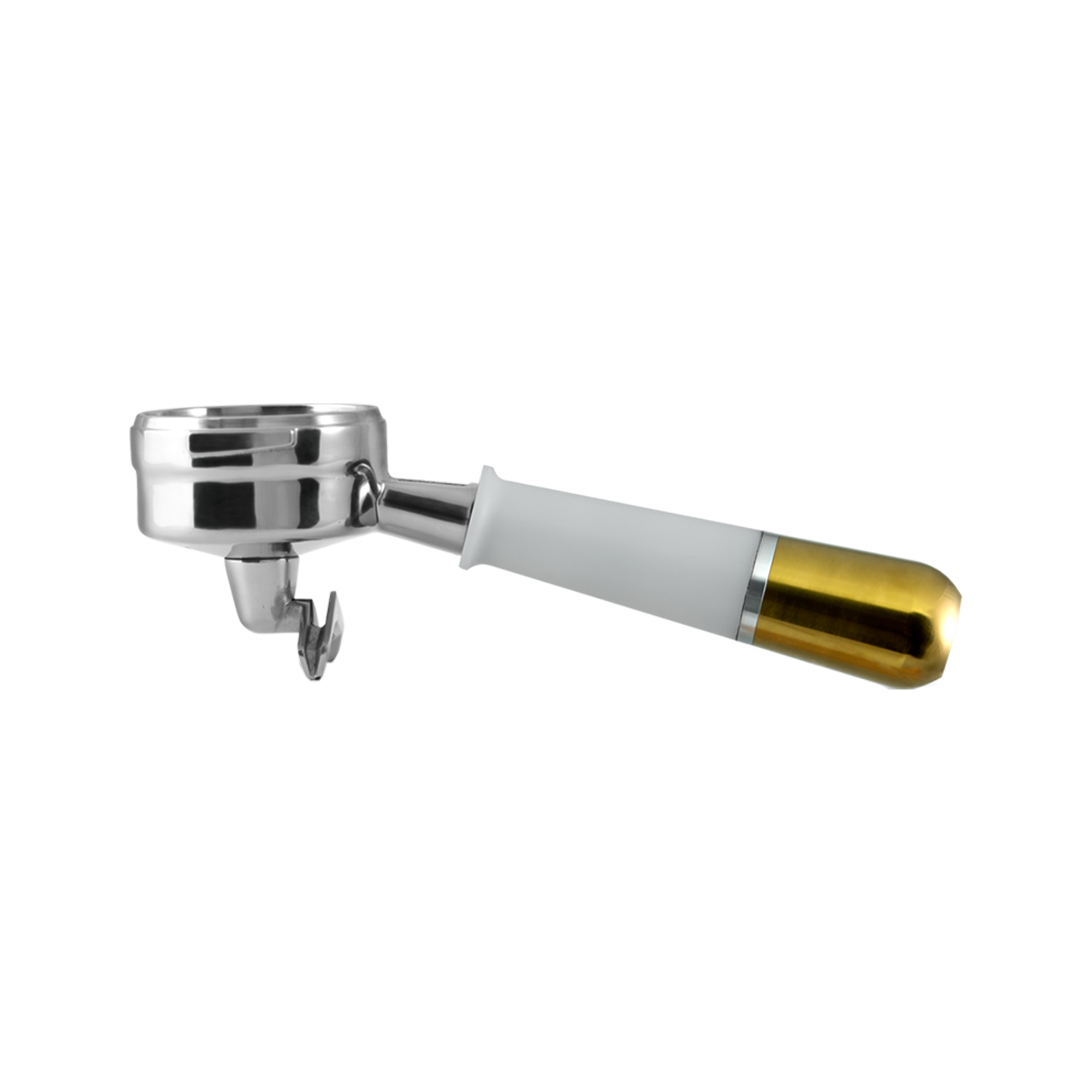 Double Spout Portafilter 54mm (Breville) - White & Gold