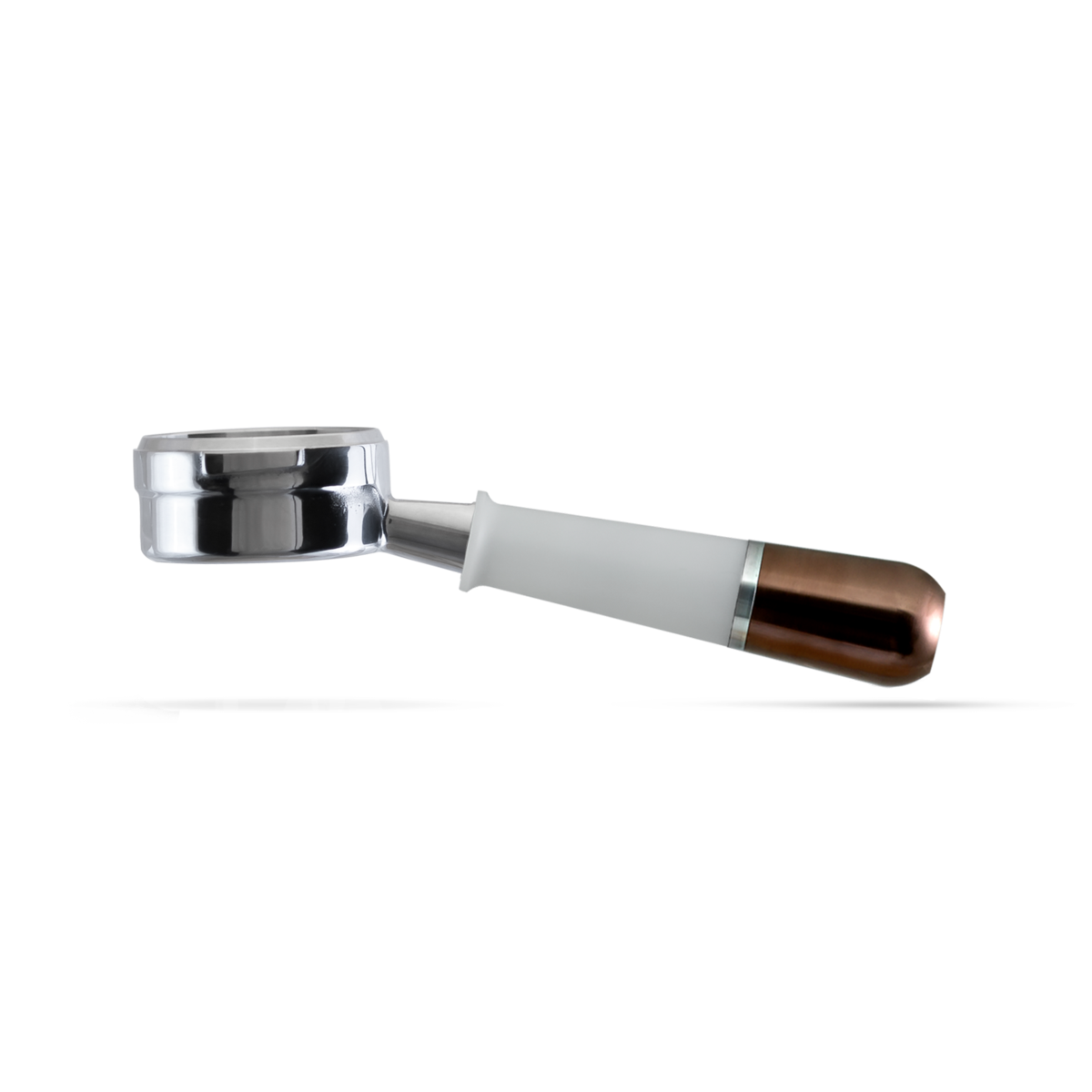 Naked Portafilter 58mm (LM, E61) - White & Bronze